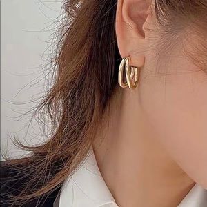 Gold Double Hoop Earrings